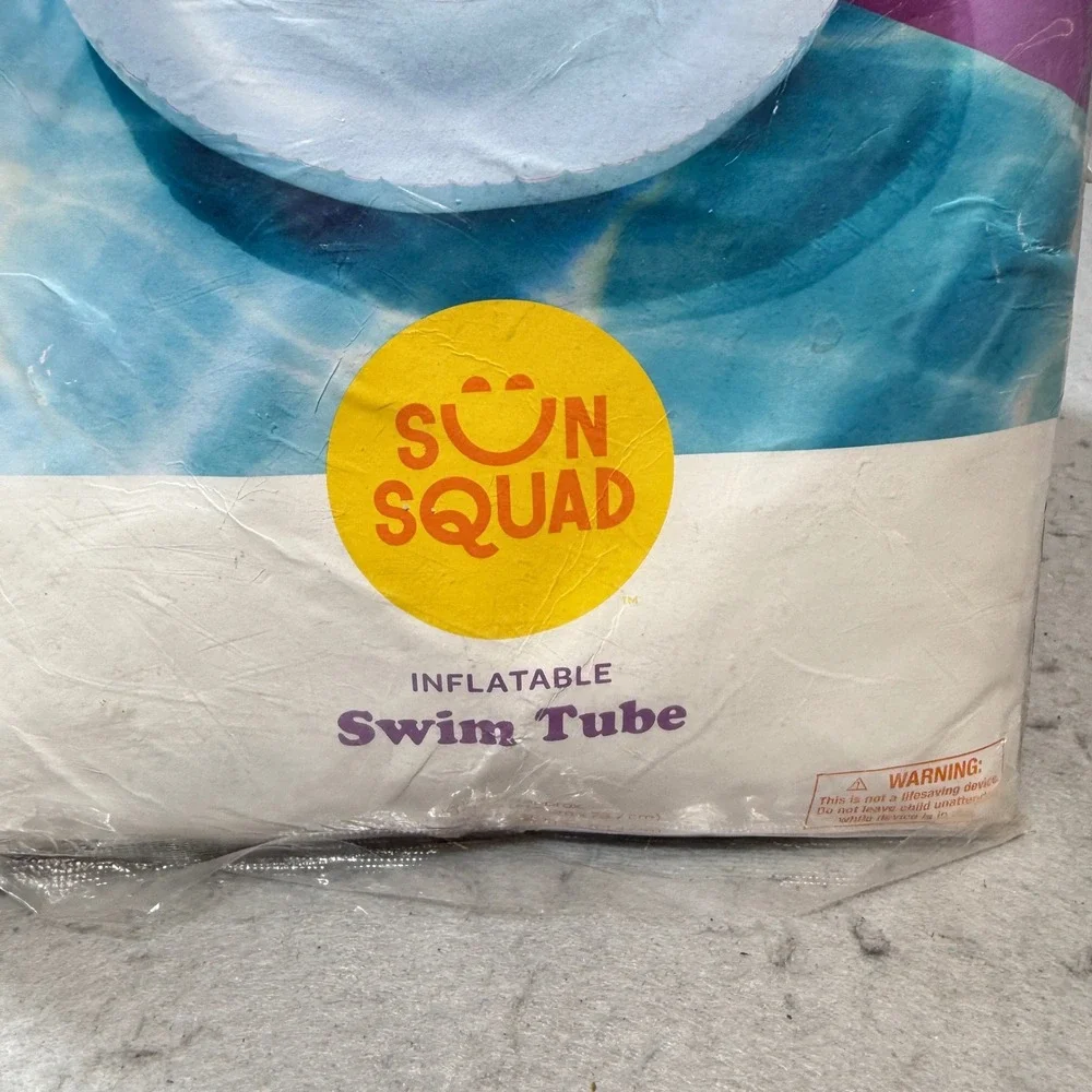 Sun Squad Inflatable Swim Tube Kids Adult Blue New Pool Float 091 11 6182